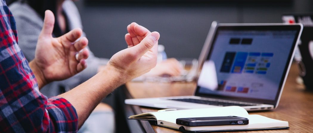 Small business owner at laptop
